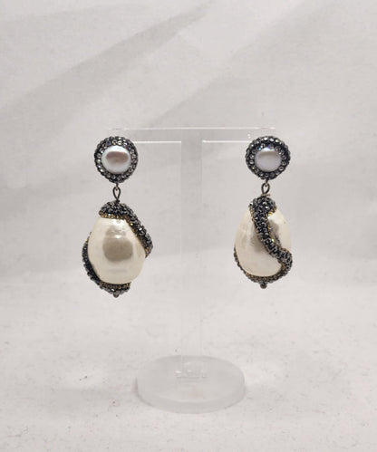 Real Big Pearl with Garcon Earrings