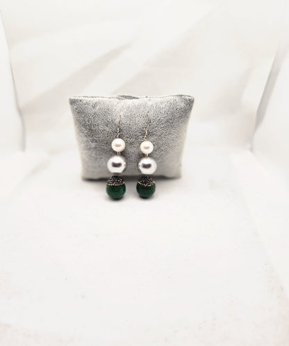 Emerald Pearl Earrings