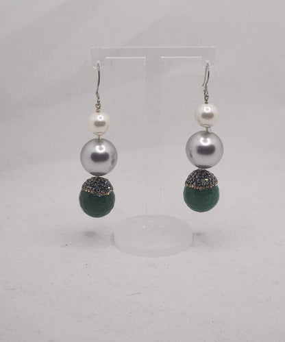 Emerald Pearl Earrings