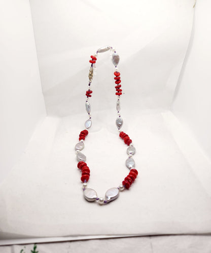 Coral Pearl Necklace