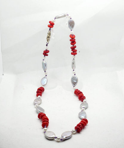 Coral Pearl Necklace