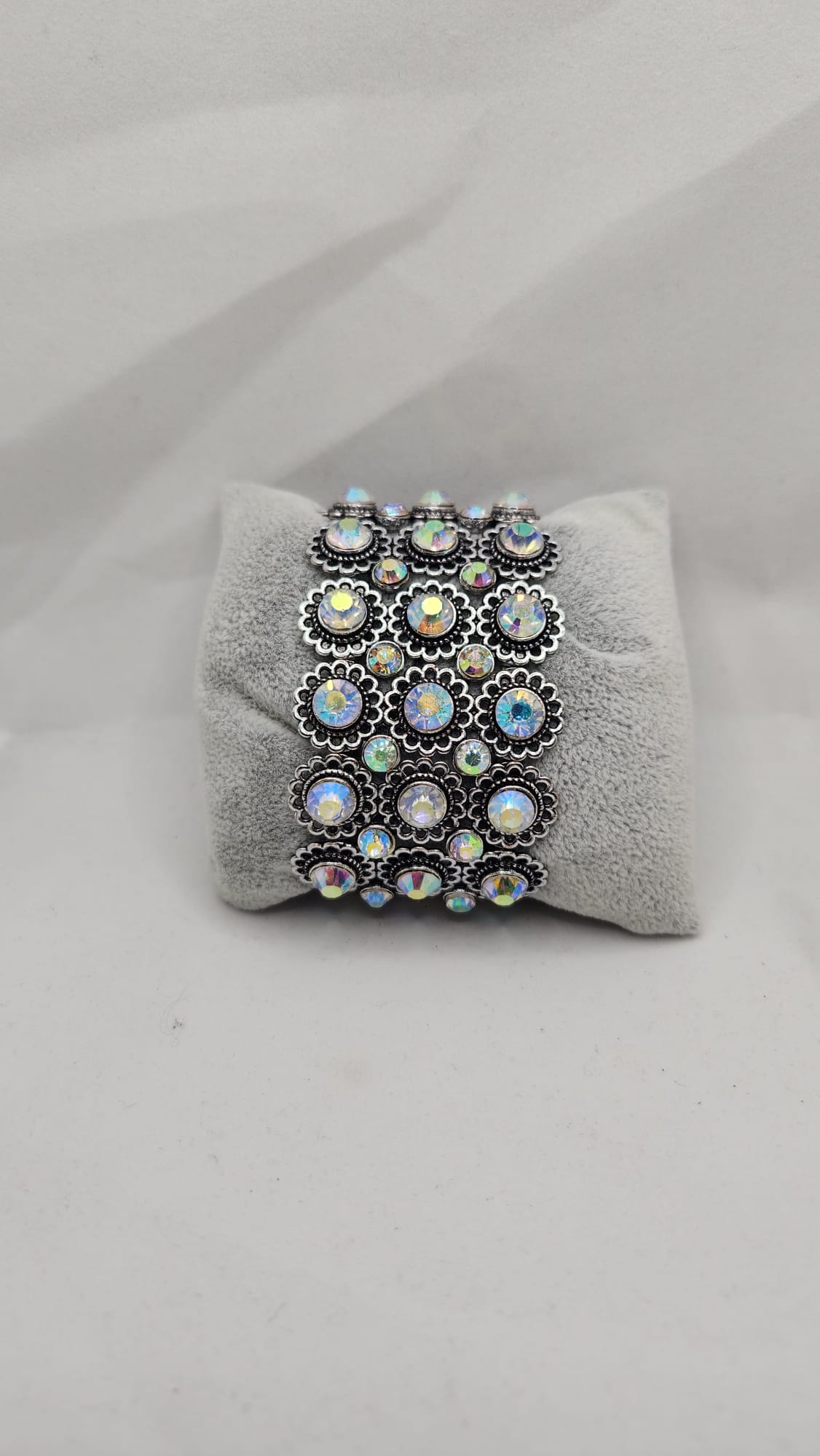 Aurora Blossom Crystal Bangle